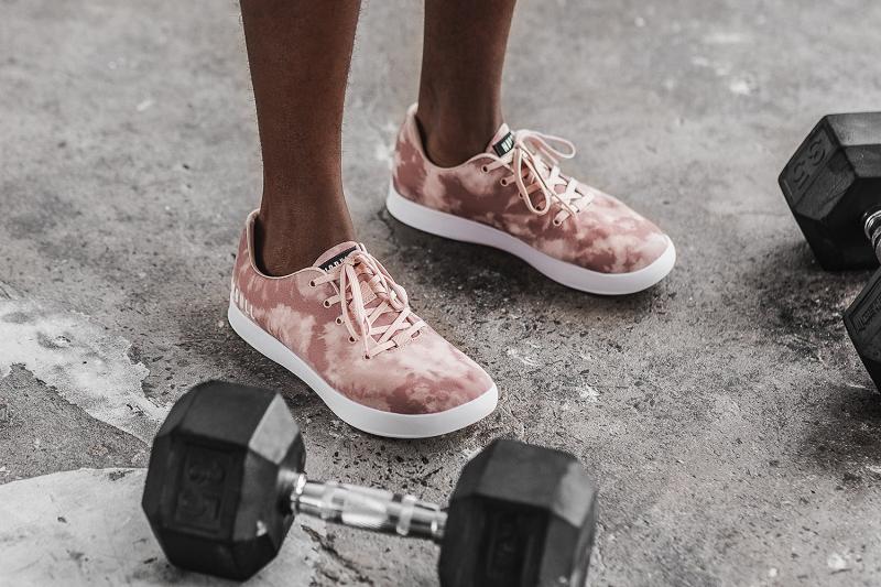 Nobull Dusty Rose Tie-Dye Canvas Men's Trainers Rose | USA O1445K